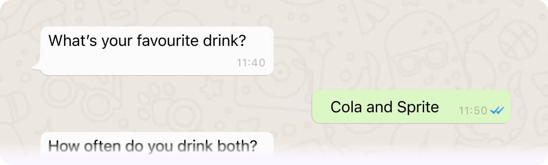 WhatsApp Survey Mockup